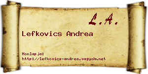 Lefkovics Andrea névjegykártya