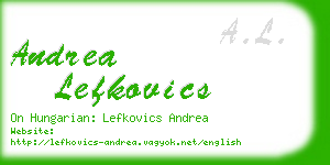 andrea lefkovics business card